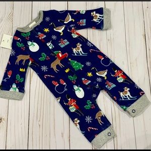 Baby Boden Christmas Romper PJ Jammie NB NWT